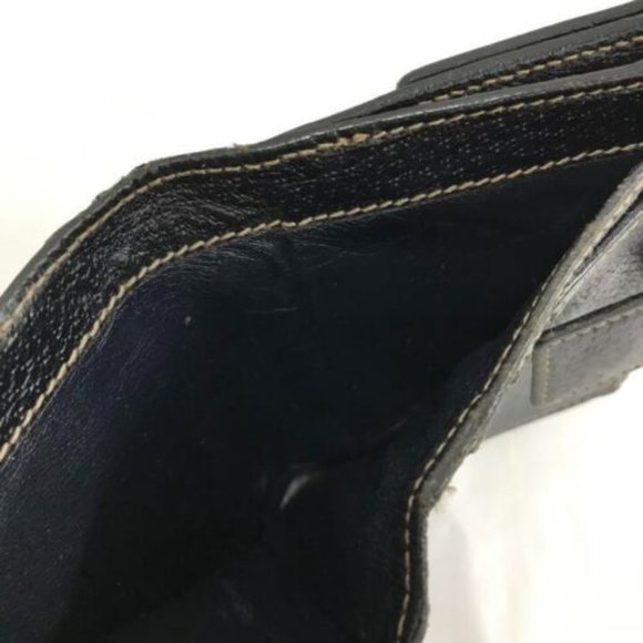 Authentic GUCCI Bifold Wallet Card Coin Case Purse Brown Navy With Box - Picture 6 of 10